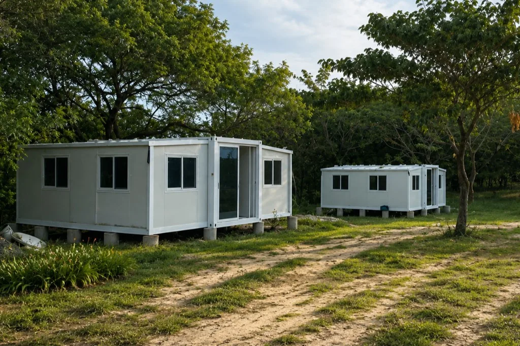Rozkládací chata — exteriér